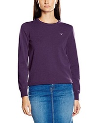 violetter Pullover mit einem Rundhalsausschnitt von GANT