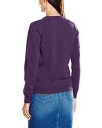 violetter Pullover mit einem Rundhalsausschnitt von GANT