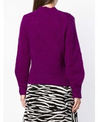 violetter Pullover mit einem Rundhalsausschnitt von Isabel Marant Etoile