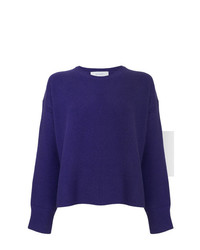 violetter Pullover mit einem Rundhalsausschnitt von Le Ciel Bleu