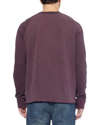 violetter Pullover mit einem Rundhalsausschnitt von James Perse