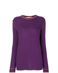 violetter Pullover mit einem Rundhalsausschnitt von Marni