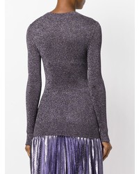 violetter Pullover mit einem Rundhalsausschnitt von Christopher Kane