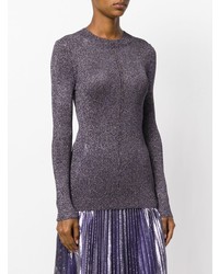 violetter Pullover mit einem Rundhalsausschnitt von Christopher Kane