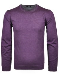 violetter Pullover mit einem Rundhalsausschnitt von RAGMAN
