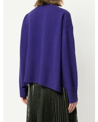 violetter Pullover mit einem Rundhalsausschnitt von Le Ciel Bleu