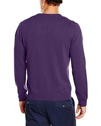 violetter Pullover mit einem V-Ausschnitt von Gant