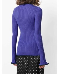 violetter Pullover mit einem V-Ausschnitt von Pinko