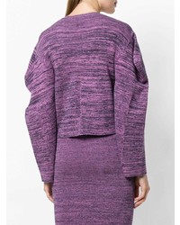 violetter Pullover mit einem V-Ausschnitt von Stella McCartney