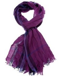 violetter Schal mit Schottenmuster