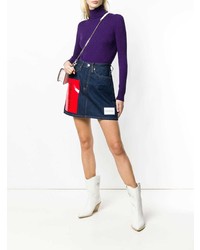 violetter Strick Rollkragenpullover von Calvin Klein Jeans