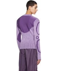violetter Strick Wollrollkragenpullover von Charlie Constantinou