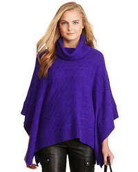 violetter Wollponcho