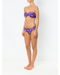 violettes bedrucktes Bikinioberteil von Sissa
