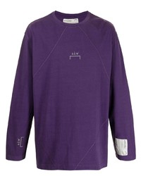 violettes bedrucktes Langarmshirt von A-Cold-Wall*