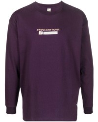 violettes bedrucktes Langarmshirt von Medicom Toy