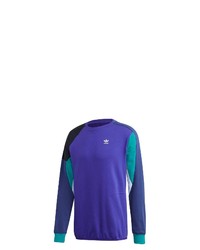 violettes bedrucktes Sweatshirt von adidas Originals