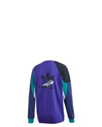 violettes bedrucktes Sweatshirt von adidas Originals