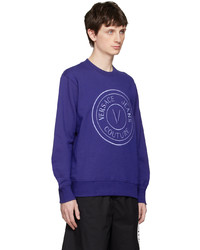 violettes bedrucktes Sweatshirt von VERSACE JEANS COUTURE