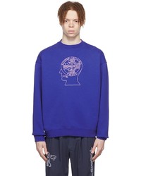 violettes bedrucktes Sweatshirt von Brain Dead