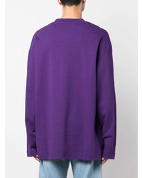 violettes bedrucktes Sweatshirt von VERSACE JEANS COUTURE