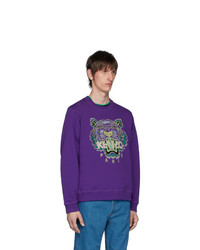 violettes bedrucktes Sweatshirt von Kenzo