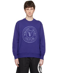 violettes bedrucktes Sweatshirt von VERSACE JEANS COUTURE