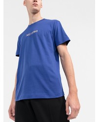 violettes bedrucktes T-Shirt mit einem Rundhalsausschnitt von Missoni