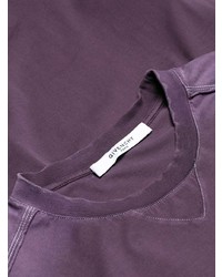violettes bedrucktes T-Shirt mit einem Rundhalsausschnitt von Givenchy