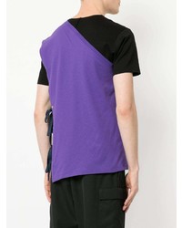 violettes bedrucktes Trägershirt von Raf Simons