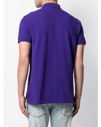 violettes besticktes Polohemd von Polo Ralph Lauren