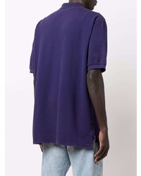 violettes besticktes Polohemd von Isabel Marant