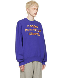 violettes besticktes Sweatshirt von Acne Studios