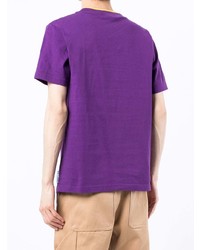 violettes besticktes T-Shirt mit einem Rundhalsausschnitt von Carhartt WIP