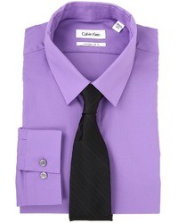 violettes Businesshemd