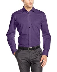 violettes Businesshemd von Casamoda