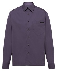 violettes Businesshemd von Prada