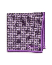 violettes Einstecktuch mit geometrischem Muster