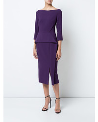 violettes Etuikleid von Roland Mouret