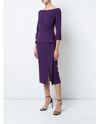 violettes Etuikleid von Roland Mouret