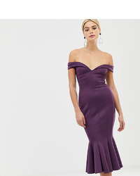 violettes figurbetontes Kleid von Asos Tall