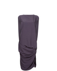 violettes geflochtenes Midikleid