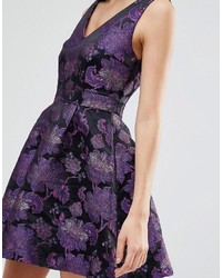violettes Kleid mit Blumenmuster von AX Paris
