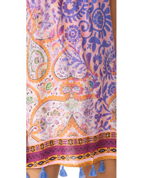 violettes Kleid mit Paisley-Muster von Bindya
