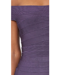 violettes Kleid von Herve Leger