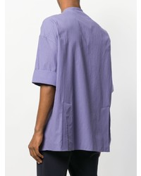 violettes Kurzarmhemd von Haider Ackermann