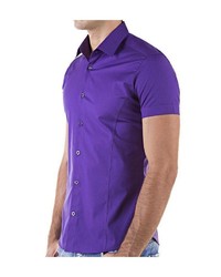 violettes Kurzarmhemd von Redbridge