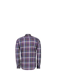 violettes Langarmhemd mit Schottenmuster von LERROS