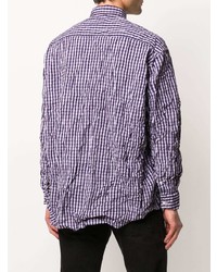 violettes Langarmhemd mit Vichy-Muster von Martine Rose