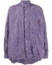 violettes Langarmhemd mit Vichy-Muster von Martine Rose